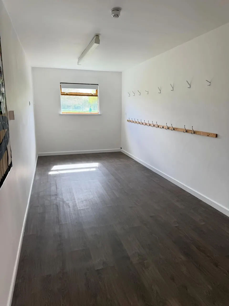 Simple commercial room freshly painted white
